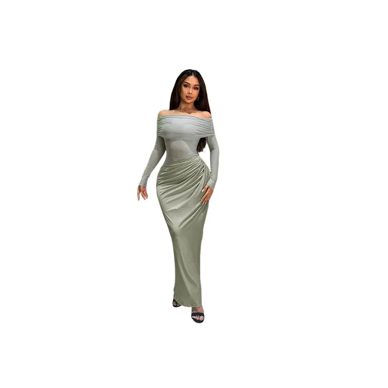 Simple Fashionable Polyester Dress Women-2