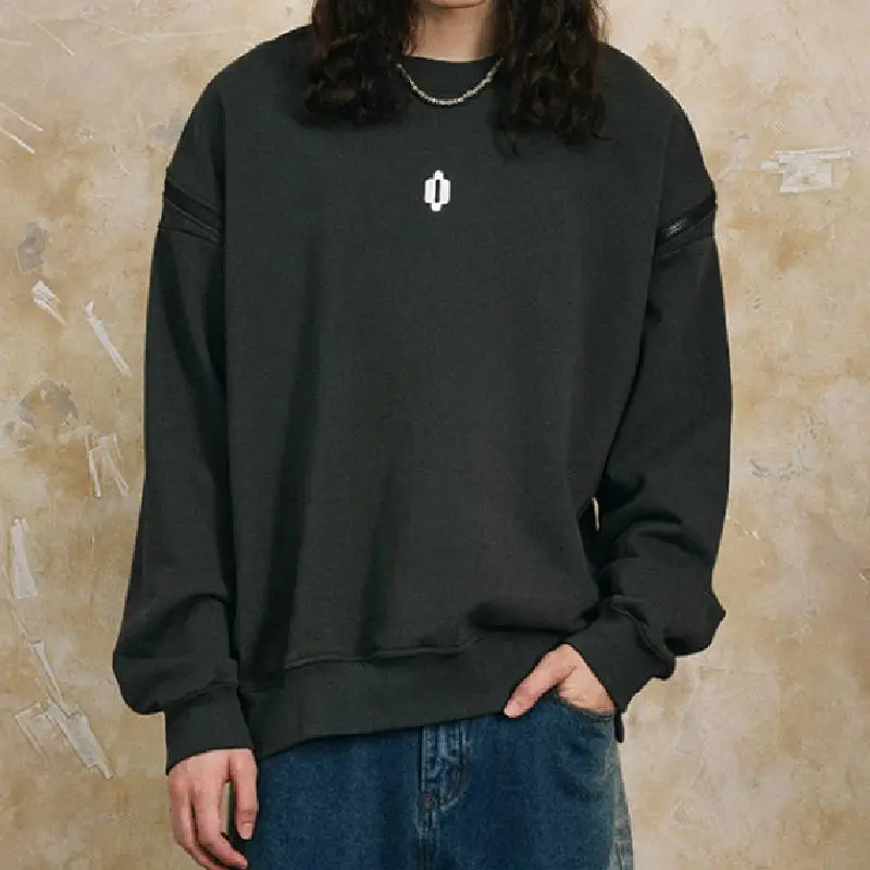 Simple Embroidered Sweatshirt-4