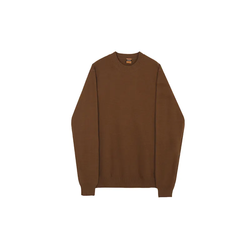 Loose Plain Vinylon Sweater-1