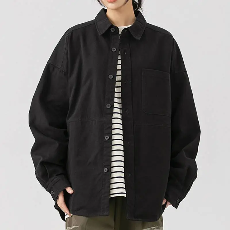 Casual Simple 100% Cotton Jacket-6