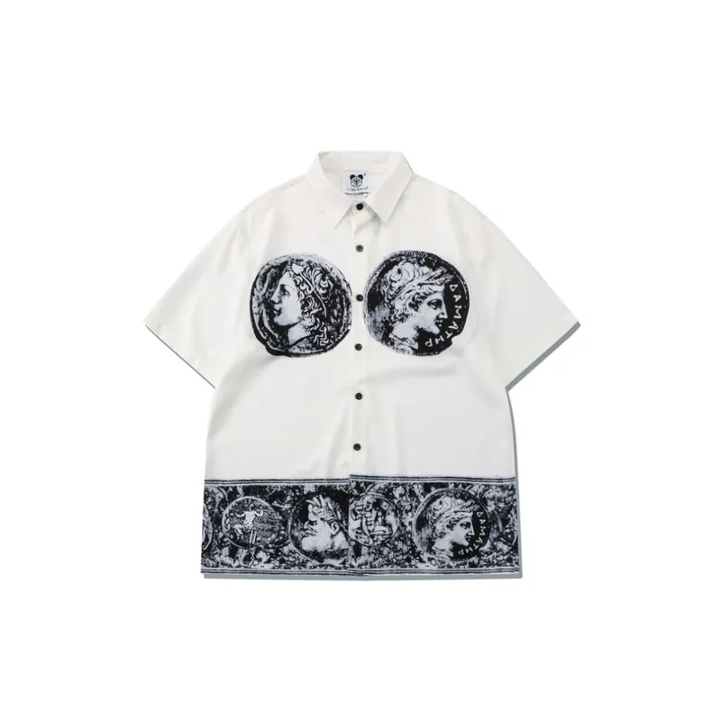 Retro Printed Shirt Suit swag OOTD