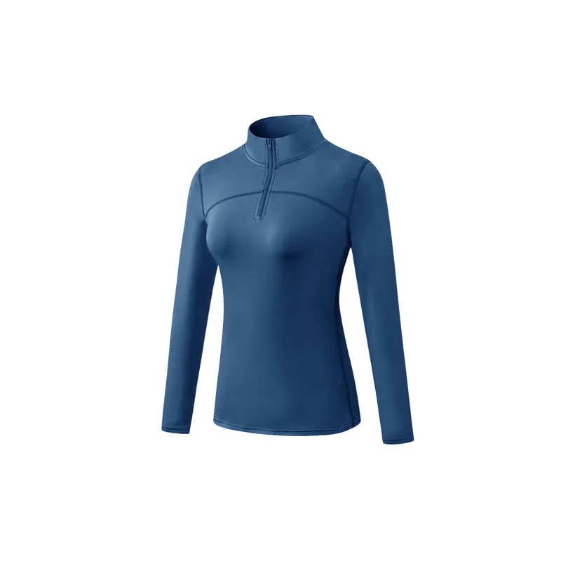 Sporty Long Sleeve Polyester Fitness Clothing Women-11