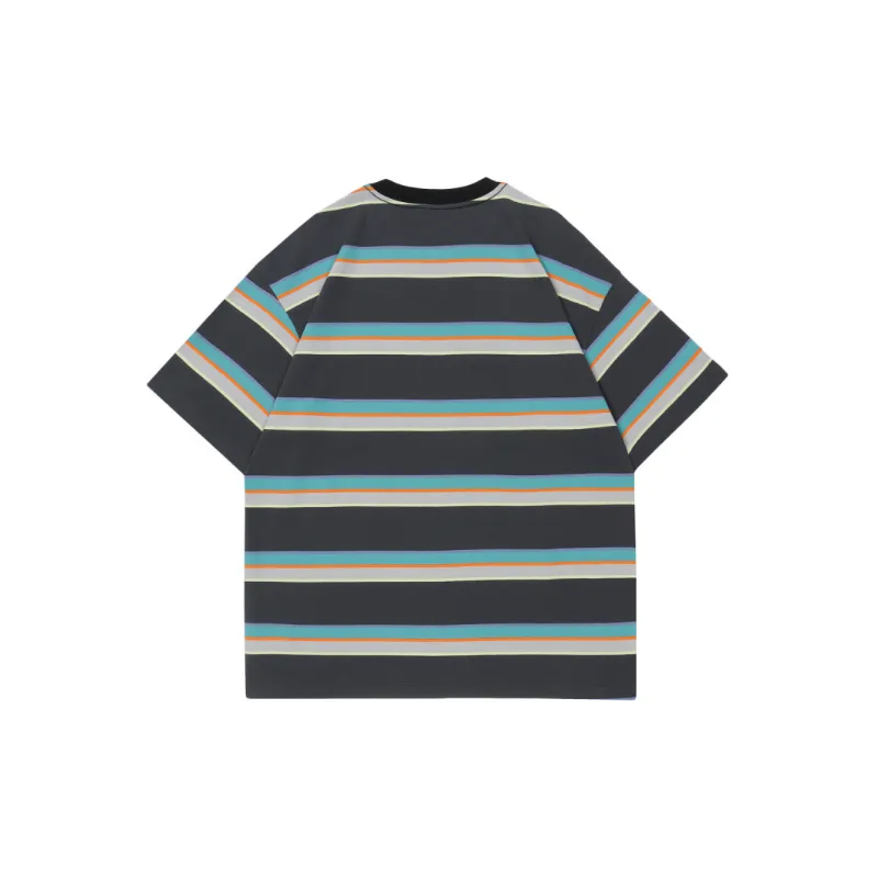 Fashionable Striped Cotton T Shirt-3