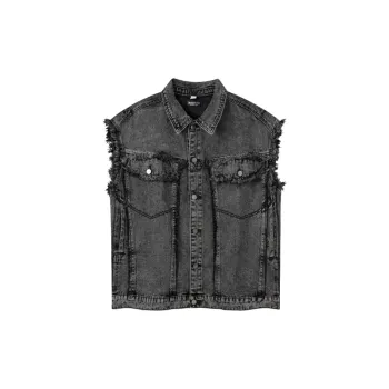 Loose Raw Edge Casual Vest