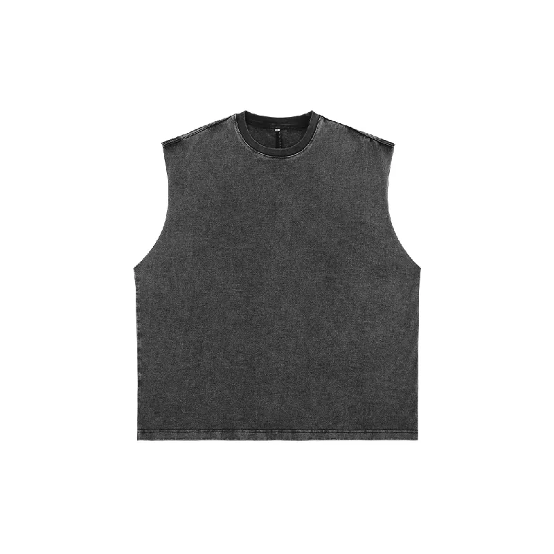 Retro Loose 100% Cotton Vest-1