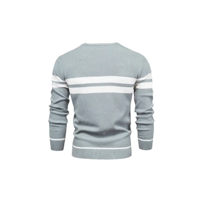 Casual Contrast Color Sweater-5