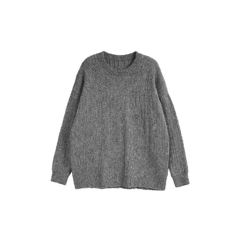 Fashion Loose Warm Plain Sweater-0