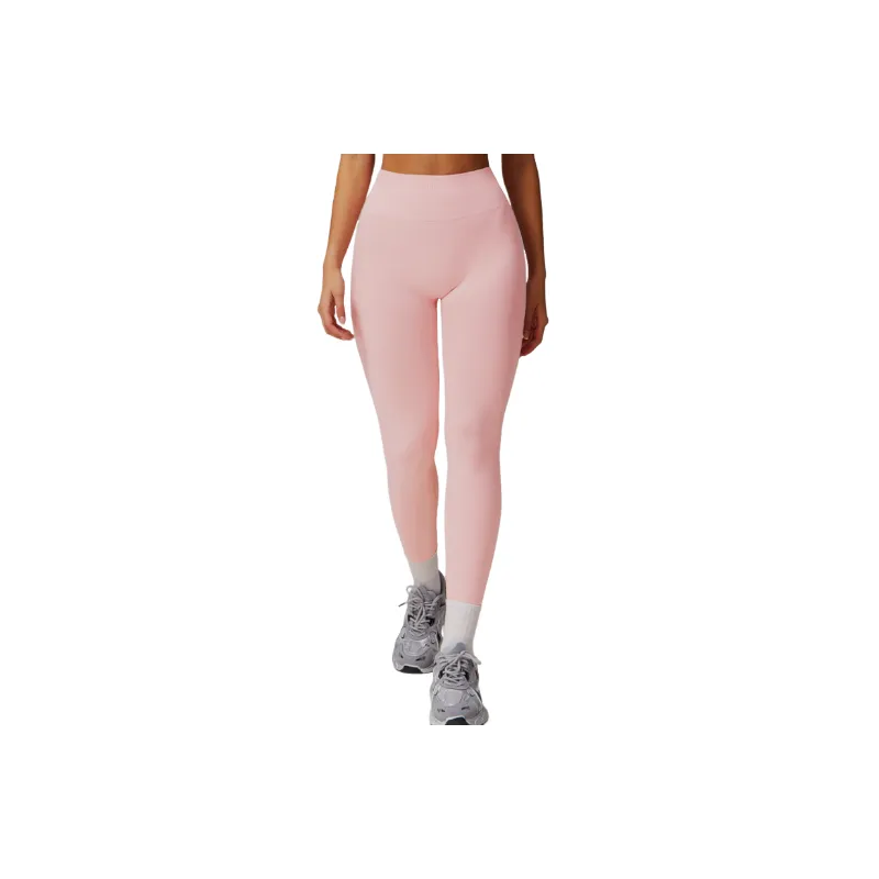 Casual Sporty Seamless Knit Nylon Spandex Fabric Workout Pants Women
