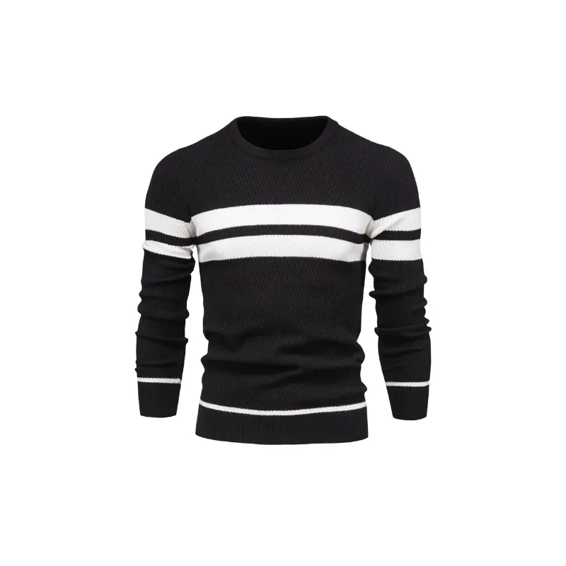 Casual Contrast Color Sweater-2