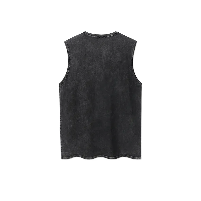 Hip Hop Blue Denim Vest-1