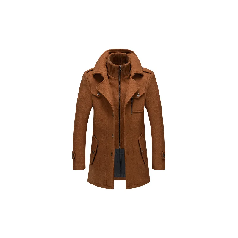 Casual Loose Woolen Fabric Coat-0