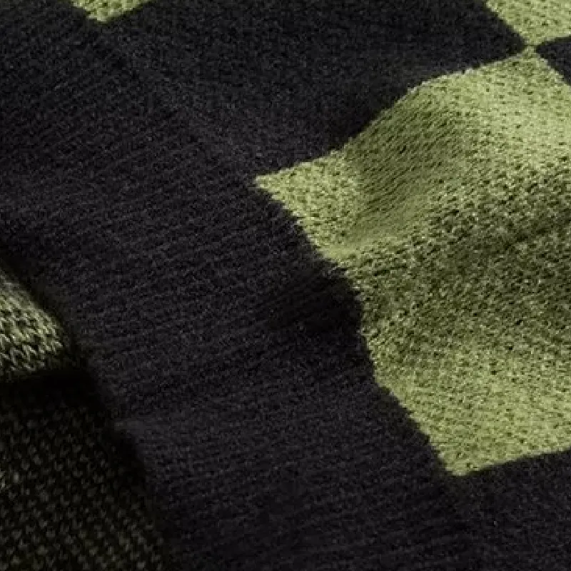 Plaid Loose Sweater-5