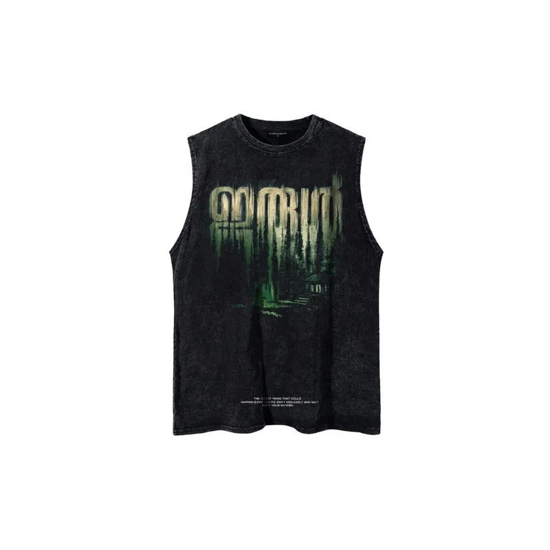 Large Size Hip Hop Sleeveless Vest-0