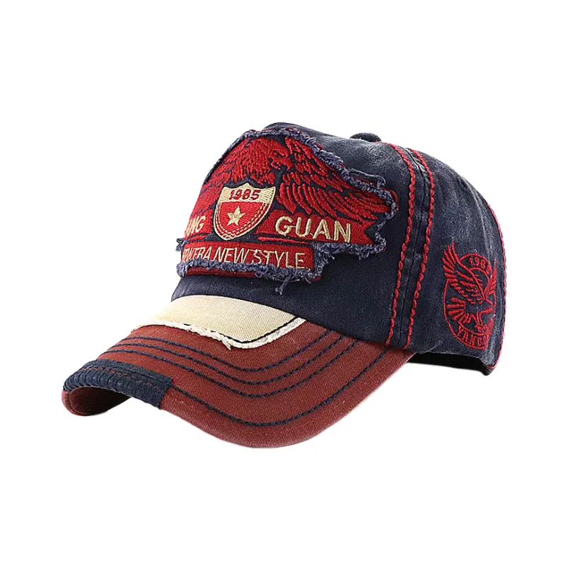 Embroidery Washed Peaked Cap-4