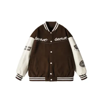 Vintage Retro High end Sense Loose Bomber Baseball Suit Jacket