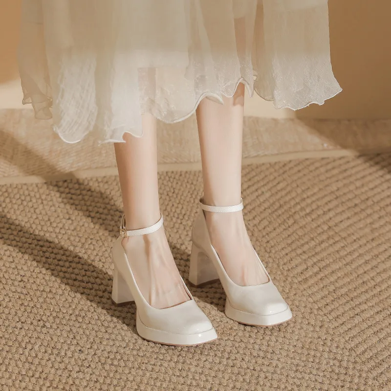 Fashionable Button Mary Jane Shoes-5