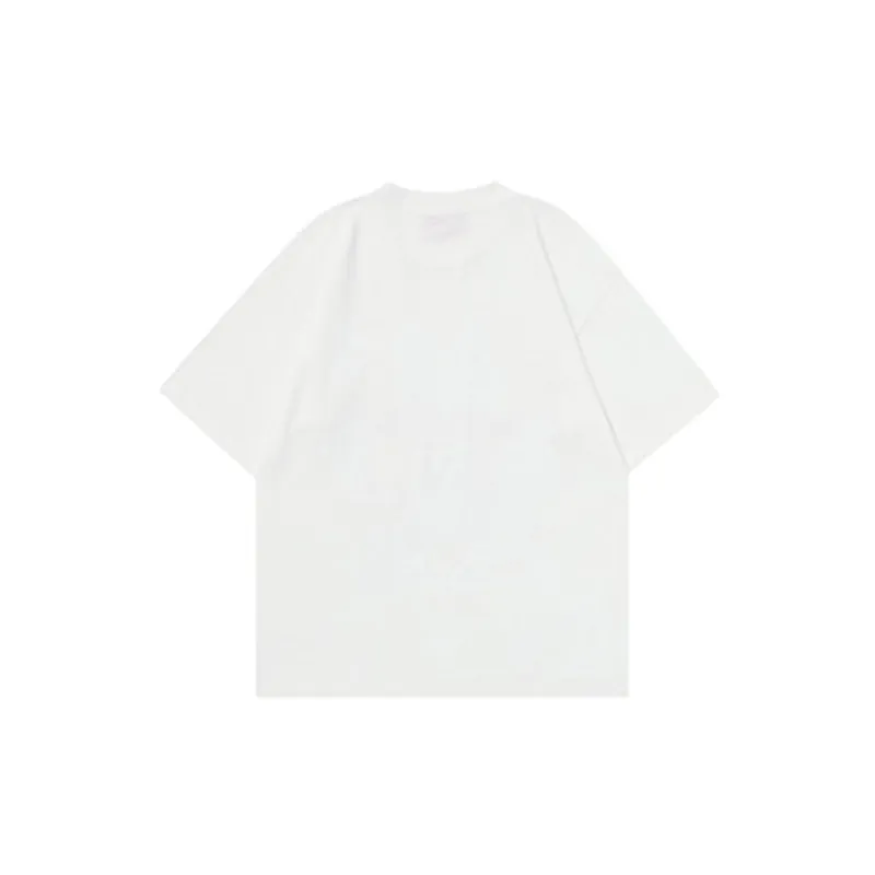Retro Nostalgic Style Letter Design Loose Short sleeved T shirt-1