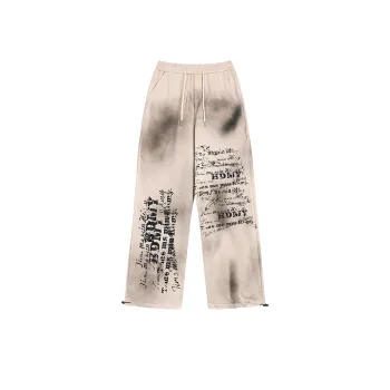 Graffiti Dirty Loose Straight Pants