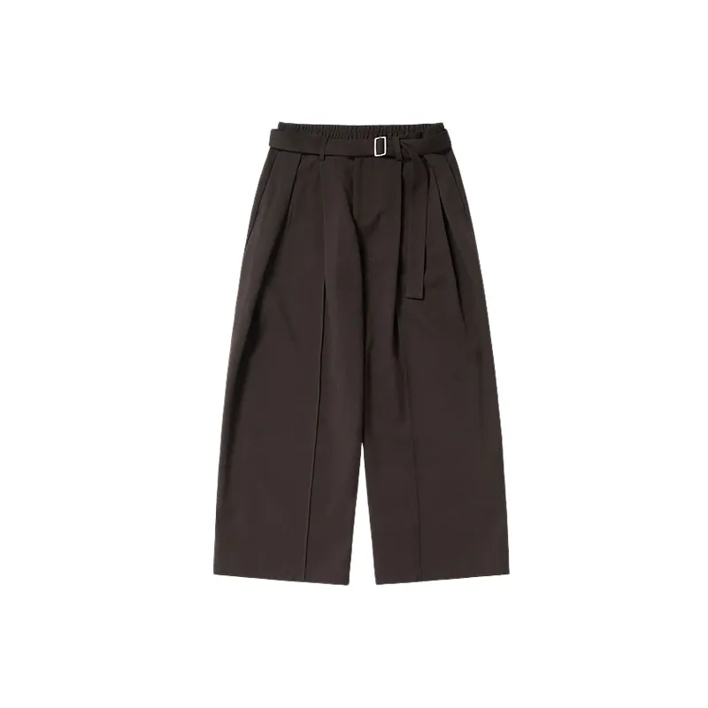 Casual Loose Blended Synthetic Fabrics Suit Trousers-0