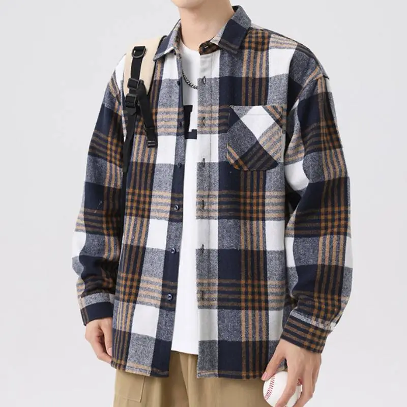 Casual Loose Cotton Blended Fabric Shirt-16