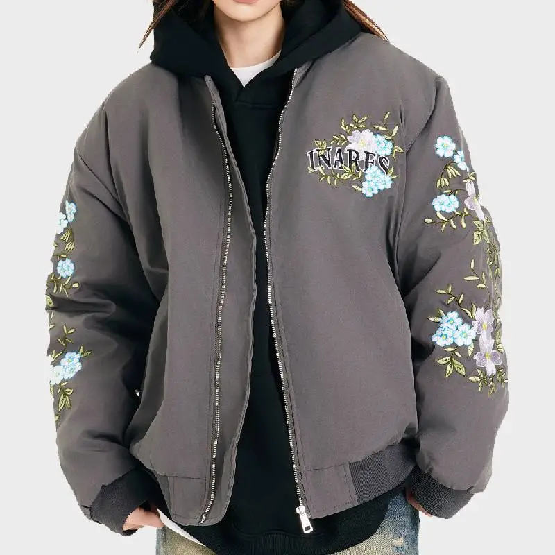 Fashionable Embroidery Quilted Jacket-7
