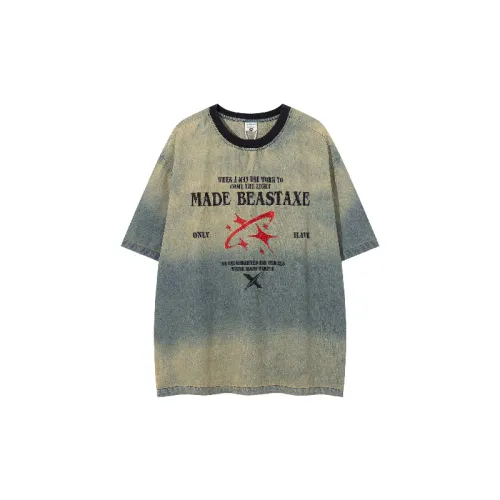 Retro Ombre Cotton Blended Fabric T Shirt