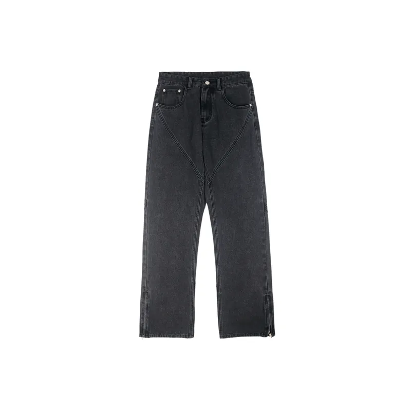 Basics Loose Denim Casual Pants-0