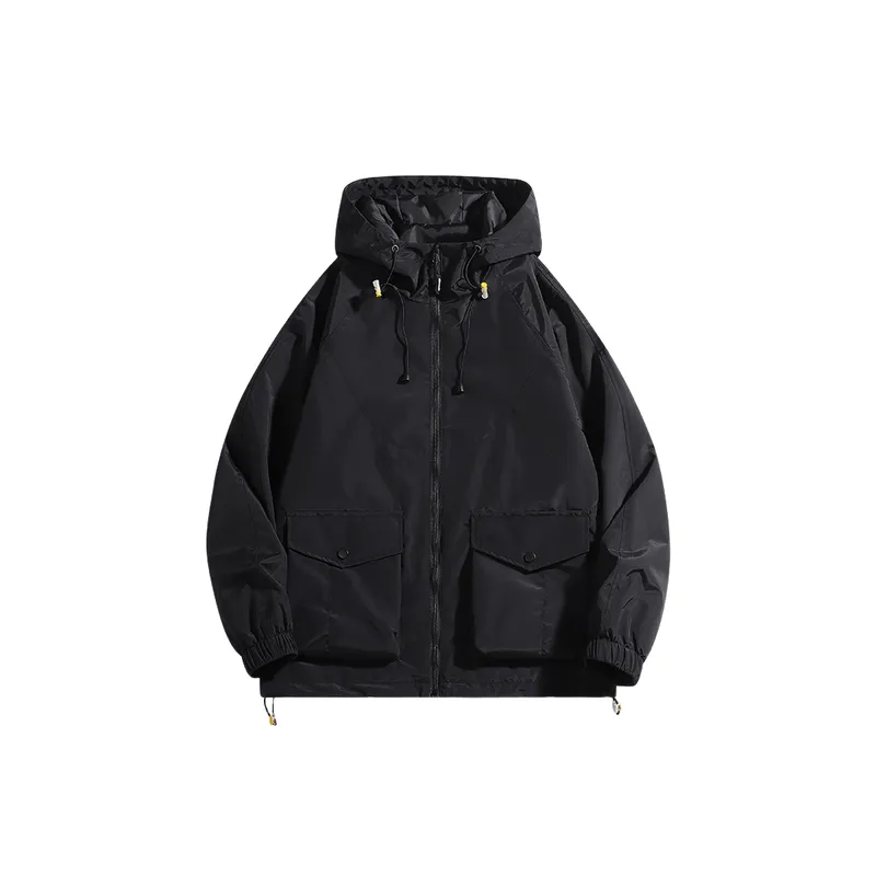 Casual Plain Blended Synthetic Fabrics Jacket-4