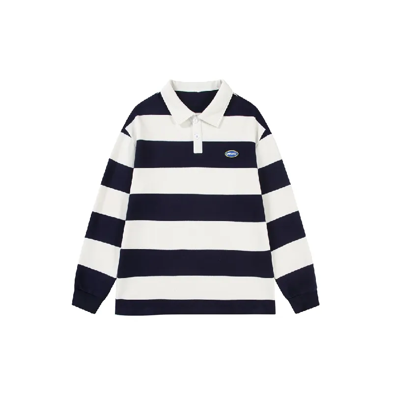 Striped Loose Cotton T Shirt-2