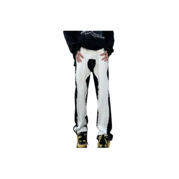 Loose Straight Casual Raw Edge Jeans