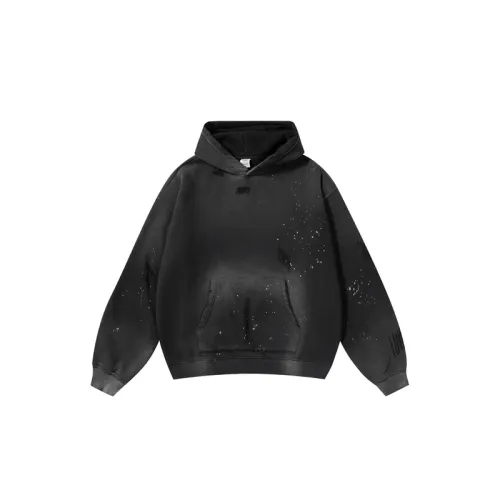 Velvet Thickened Spray Splash Ink Wear Old Hoodie