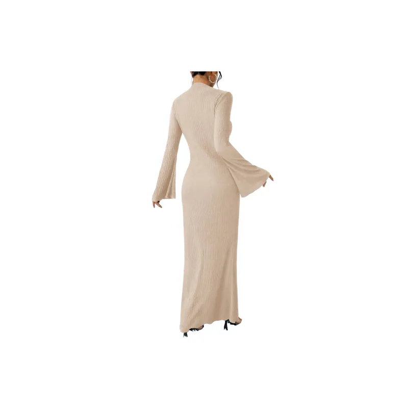 Fashionable Simple Long Sleeved Dress-3