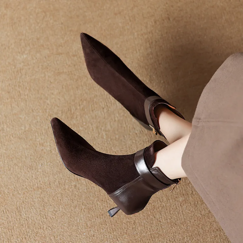 Simple Plain Ankle Boots-2