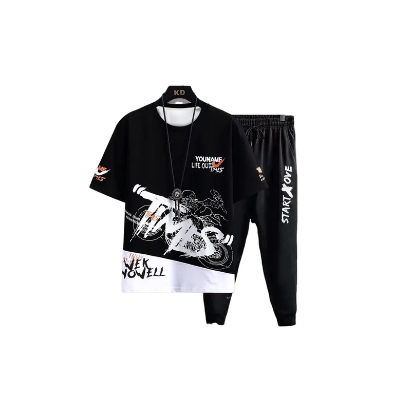 Quick Drying Casual Shorts And T Shirt Set-3