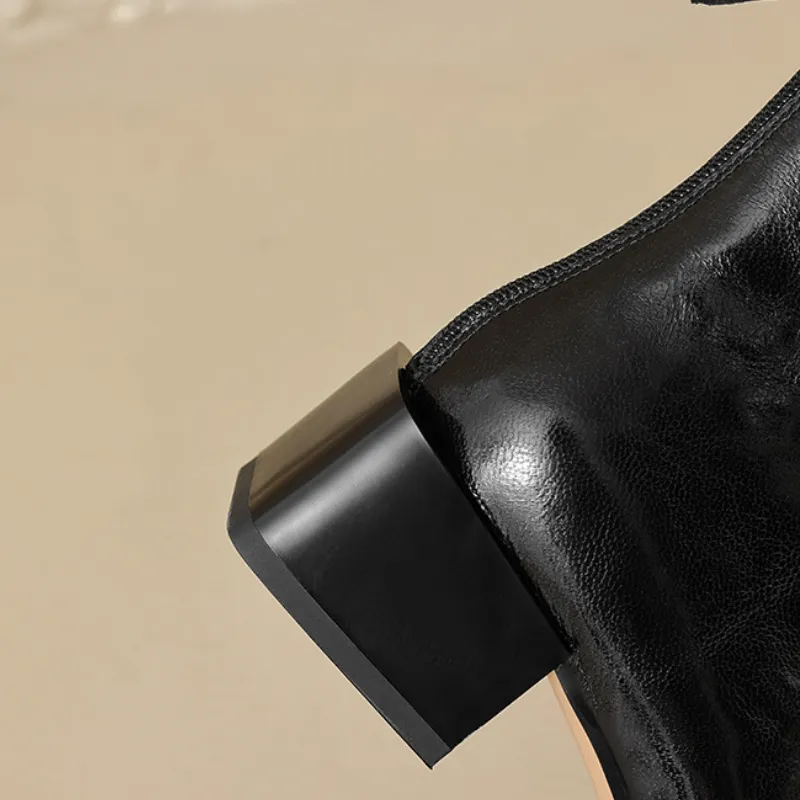 Elegant Zipper Ankle Boots-8