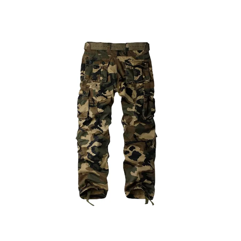 Fashionable Loose Cotton Cargo Pants-1
