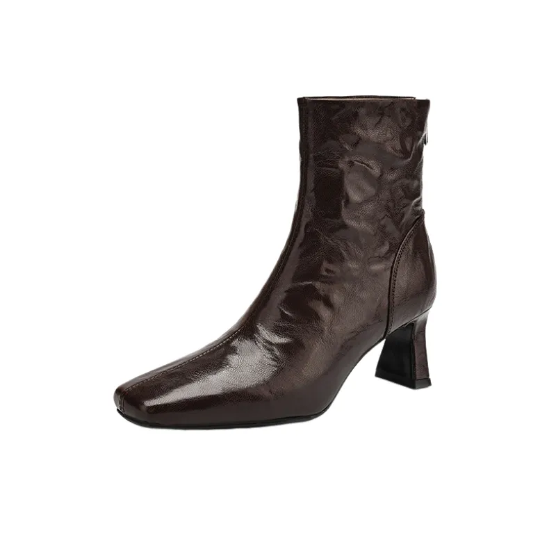 Simple Plain Ankle Boots-5