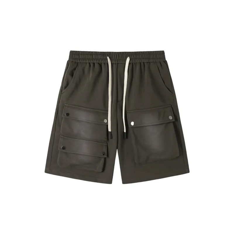 Retro Loose Hip Hop Work Shorts-2