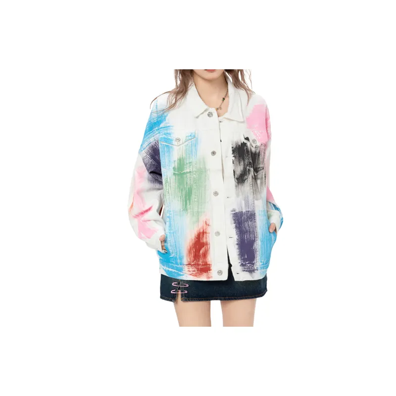 Painted Spray Denim Jacket-2