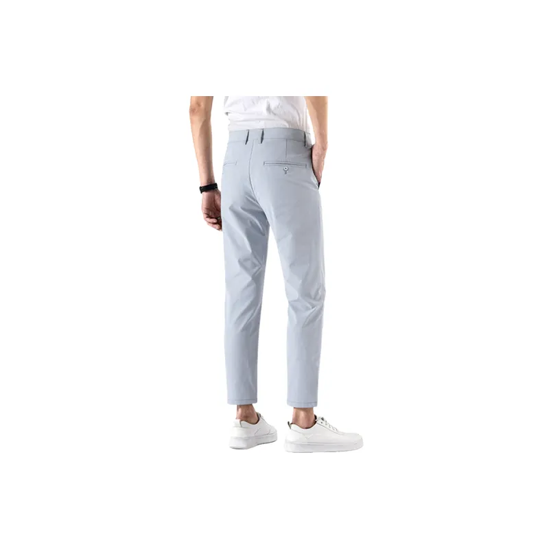 Casual Business Blended Synthetic Fabrics Suit Trousers-1