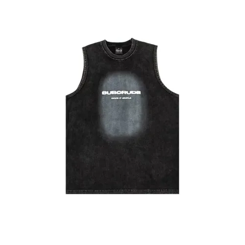 Pure Cotton Washed Sleeveless Hip-Hop Vest