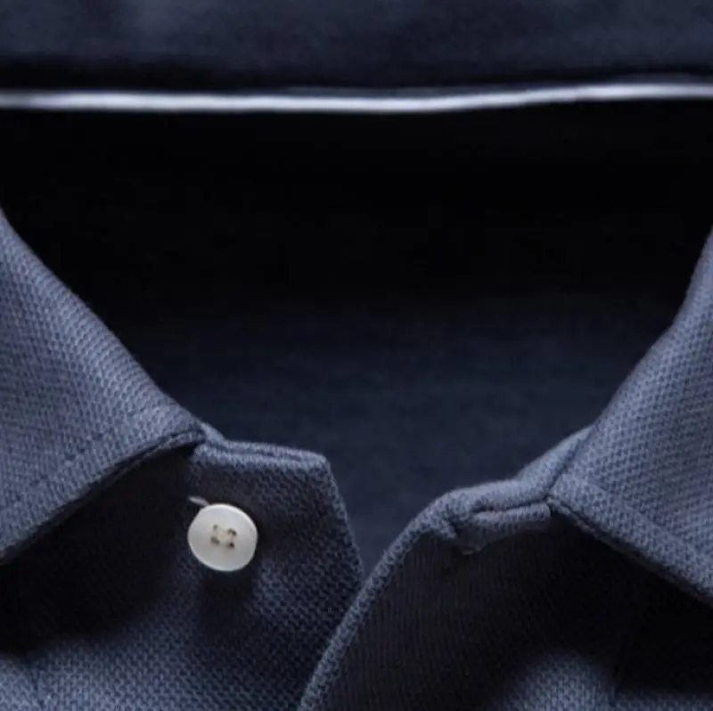 Casual Long Sleeve Cotton Blended Fabric Polo-5