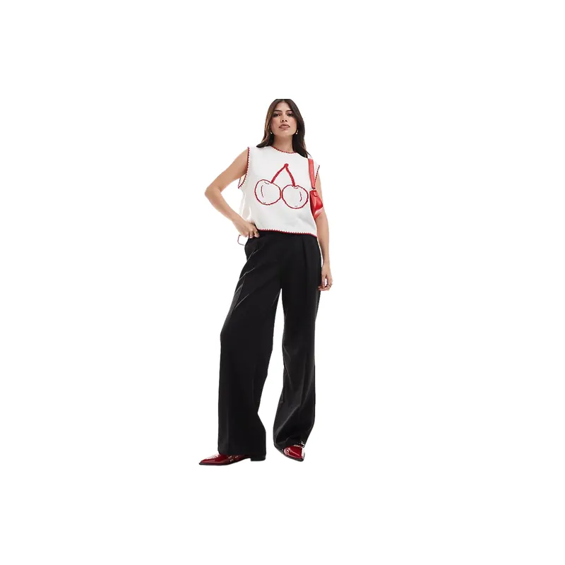 Fashionable Loose Acrylic Fibres Vest Women-0