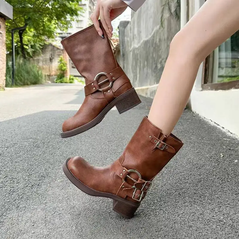 Retro Funky Ankle Boots-5