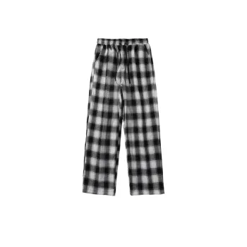 Plaid Straight Loose Pants