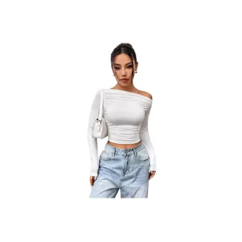 Simple Basics Rayon Spandex Fabric T Shirt Women