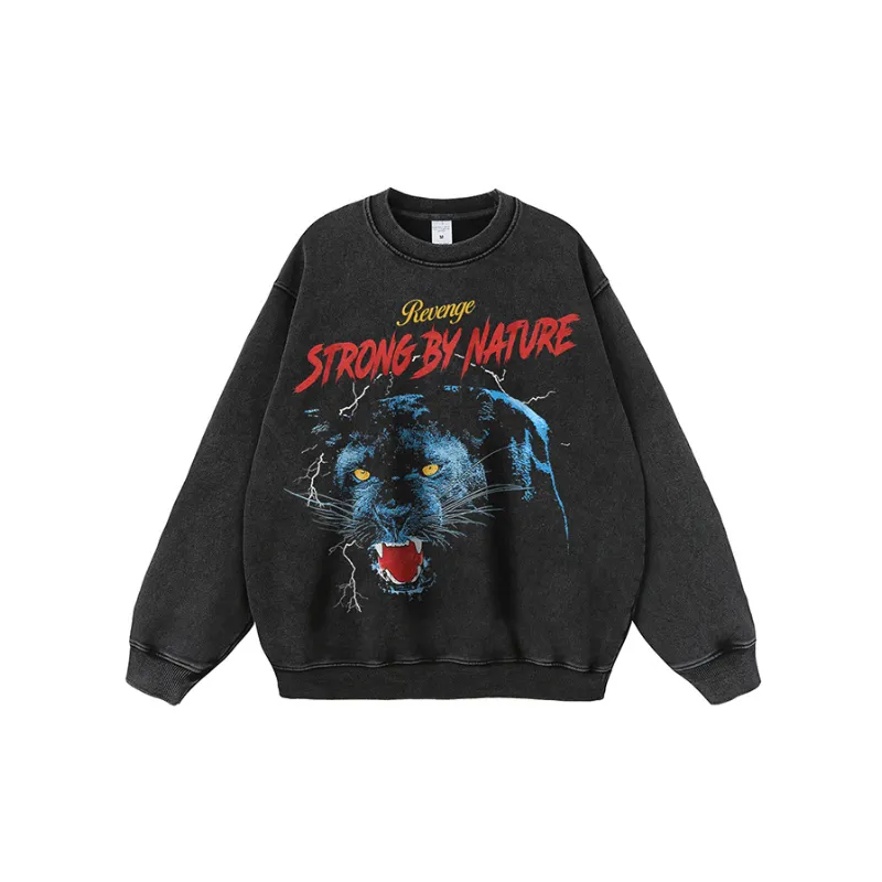 Retro Washed Long Sleeve Sweatshirt-2