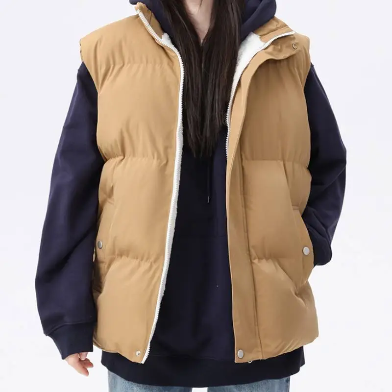 Simple Warm Polyester Vest-13