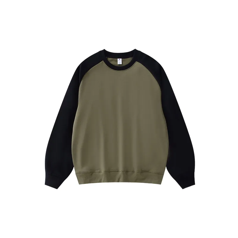 Contrast Color Loose Cotton Sweatshirt-8