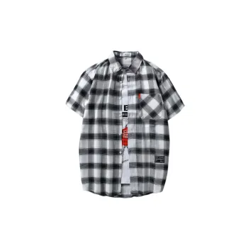 Casual Plaid Blended Synthetic Fabrics Shirt